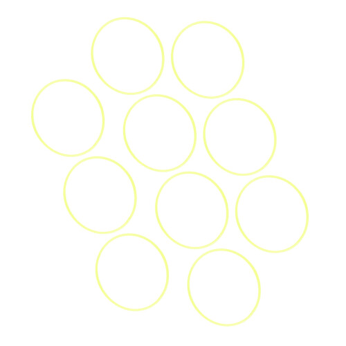 10er Pack sensorische Ringe, Ø 40 cm, 11 mm breit, gelb