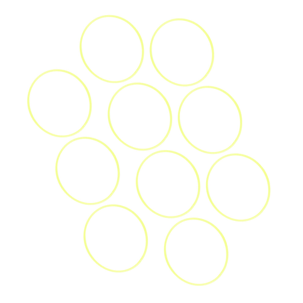 Yellow 10Pcs 40Cm Sensory Exercise Hoops Plastic Fitness Rings For Kids