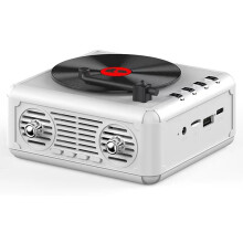Retro Speaker Portable Bluetooth Subwoofer Sound Box For Office Outdoor Home Use White