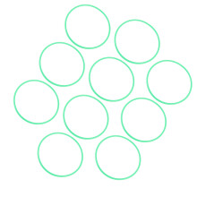 10pcs 40cm Green Sensory Training Hoops Kids Fitness Exercise Rings