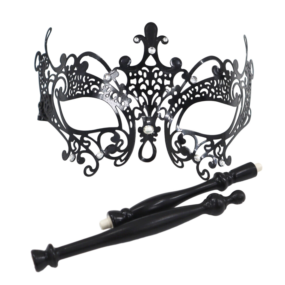 Masquerade Mask For Women Flower Half Face-Iron Little Miss Bla 7754000479504