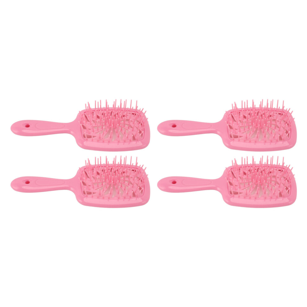 4pcs Portable Hollow Vented Detangling Hair Brushes for Long Hair