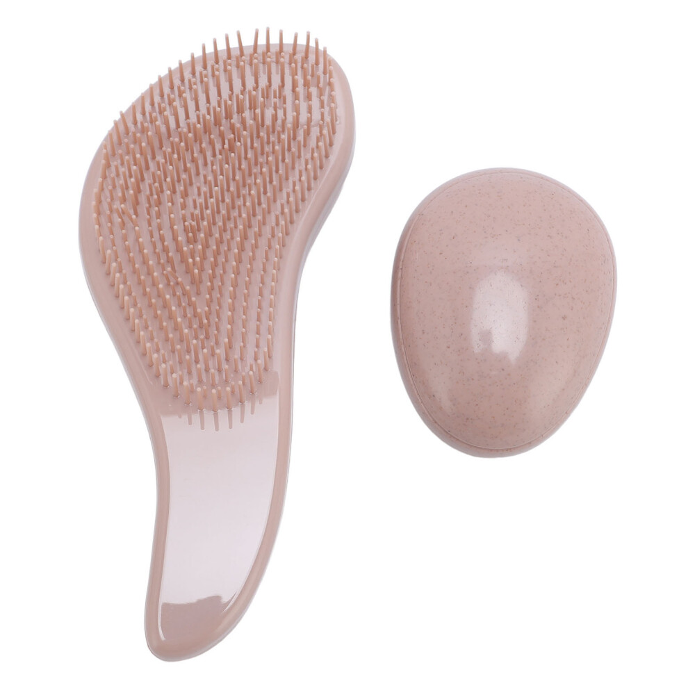 4pcs Silicone Egg-Shaped Detangling Hair Brush Set for All Hair Types