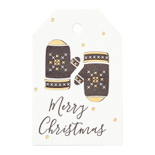 100x Merry Christmas Wishing Elements Cards Tag Reading-gloves