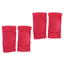 2 Pairs Rose Red Breathable High Elastic Knee Sleeves for Ice Hockey Running M