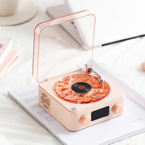 Retro Record Player Bluetooth Turntable With BuiltIn Subwoofer Portable Wireless Speaker 2