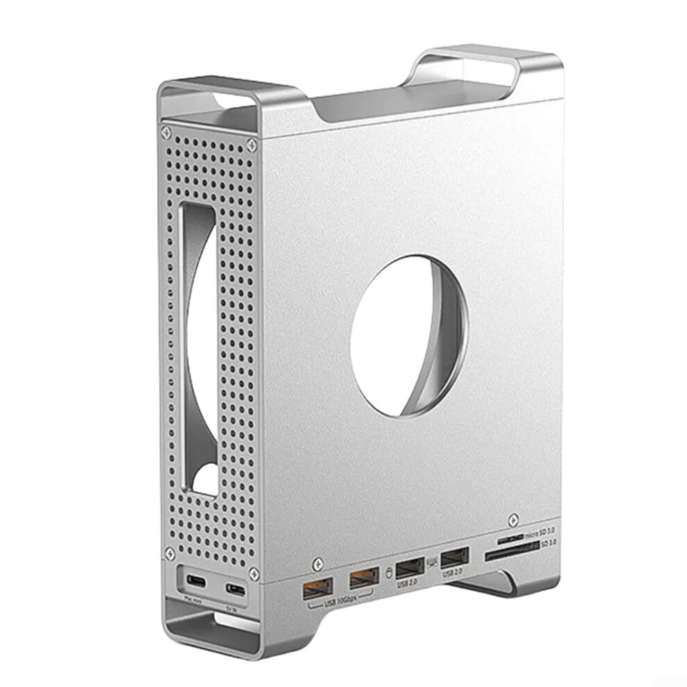 Aluminum Dock Stand For Mac Mini M4 Docking Station With Usb 3.2, Dual Usb 2.0, Sd Card Reader, Typec Power Input 9323874225494