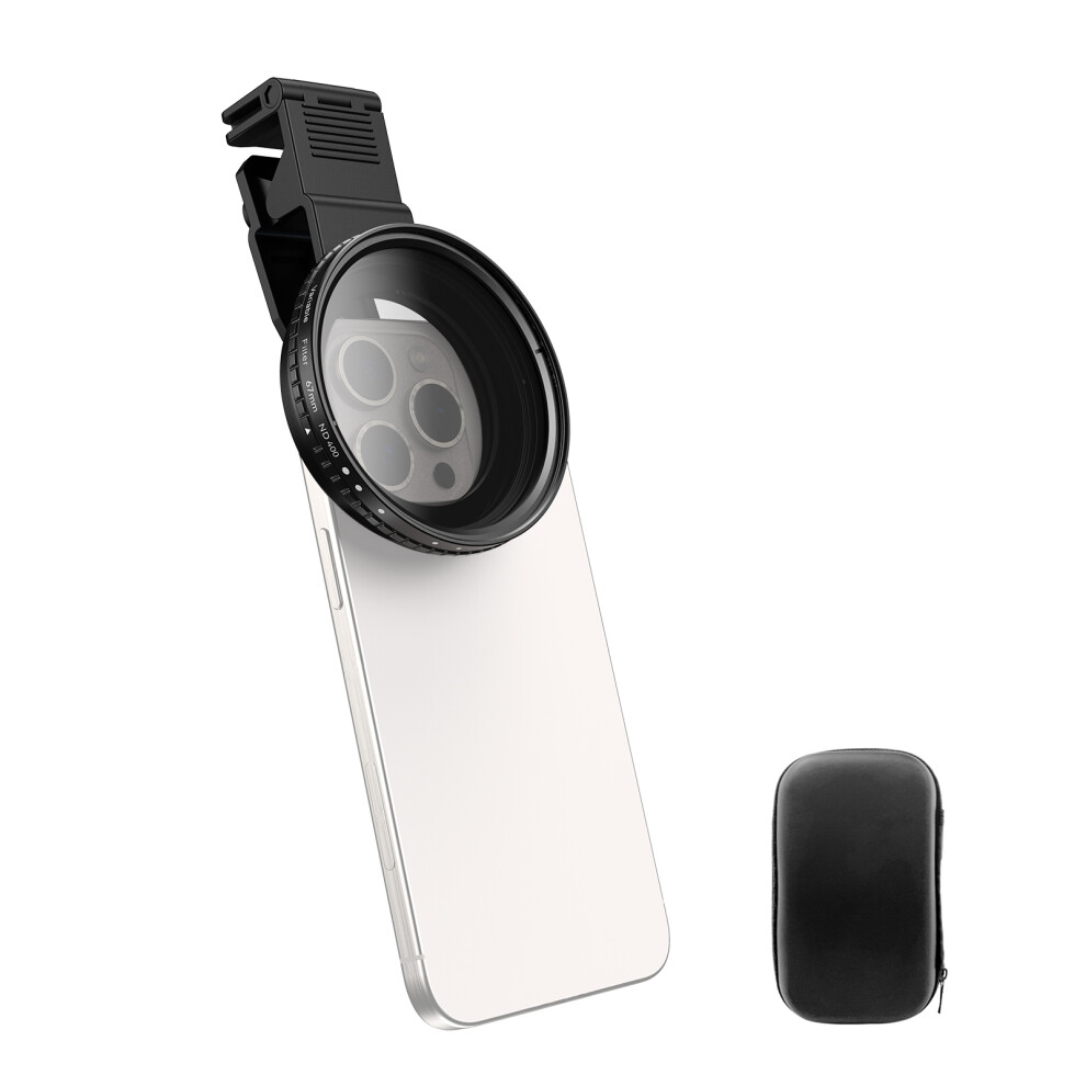 67Mm Adjustable Nd Filter For Phone Camera Lens, Nd2-Nd400, Aluminum Case 8771364260516