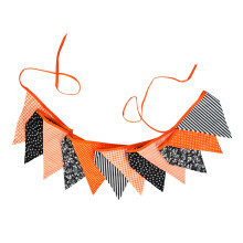 Festival Halloween Triangular Flag Thanksgiving-Orange Black