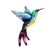 Artă frumoasă în culori vibrante, decorațiune murală metalică cu model realist, care înfrumusețează orice cameră datorită materialului