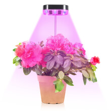 Luminária de mesa para plantas de interior, com espectro variável, temporizador automático e altura ajustável para promover o crescimento e cores