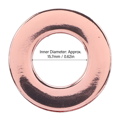 10 Stück Roségold Leder-Ösen 15,7 mm 1