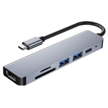 Type C USB Hub Portable MultiPort Splitter With PD Fast Charging For Laptop Docking Station Office And Presentation Use