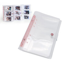 120-Fächer PVC-Fotoalbum, transparent rosa