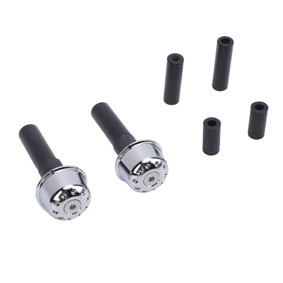 Aluminium Handlebar End Caps 13-20Mm For Motorcycles With M6 Screw Silver 4971364259976