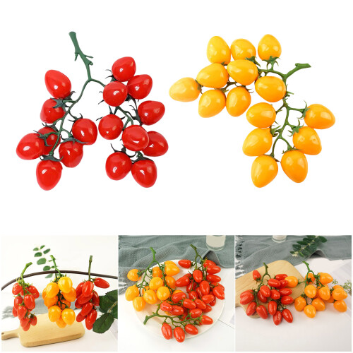 Ornement élégant de fruit de tomate de cerises de PVC-Rouge 2