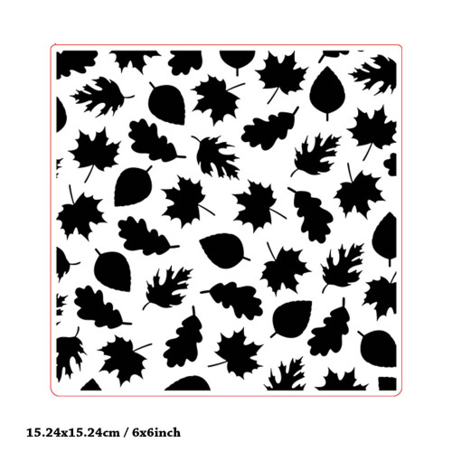 Dossier de gaufrage en plastique texturé, feuilles, outil de 2