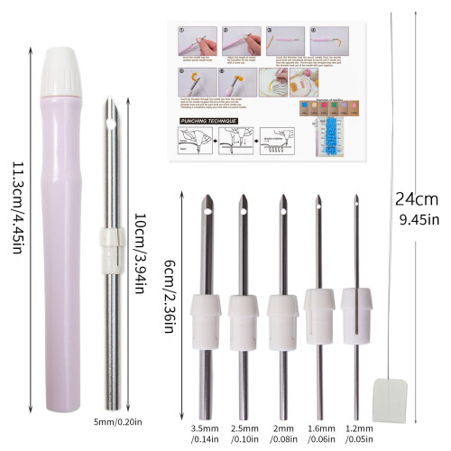 Ensemble d'aiguilles à broder en acier inoxydable, comprenant 2