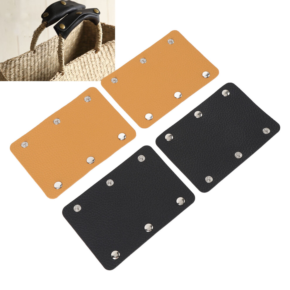 4pcs PU Leather Luggage Handle Wraps - Detachable Travel Bag Accessories