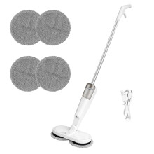 Cordless Electric Spin Mop for Floor Cleaning Dual Spinning & Water Spray,200ml Tank for Hardwood,Tile Multi-Surface Floors,Handheld Polisher Scrubber