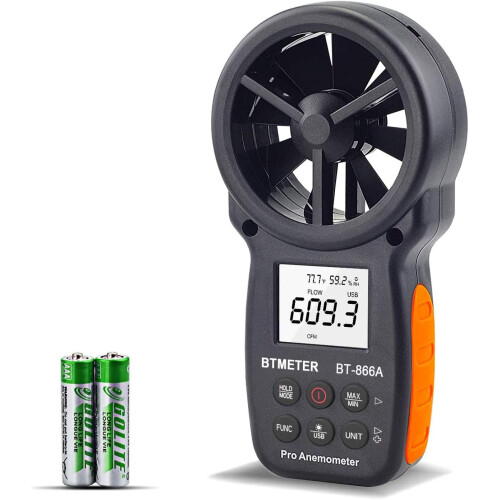 Anemometro con spegnimento automatico, il tuo compagno versatile per esperienze all'aperto e sfide tecniche.
