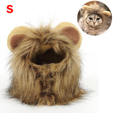 Vestiti per gatti regolabili, costume per animali domestici per feste cosplay, tessuto morbido in peluche, elegante vestito da leone con capelli,