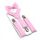 2pcsAdjustable Elastic Suspenders Comfortable Shoulder-Pink 1