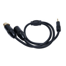 3,5 mm auf XLR 0,5 m Splitterkabel - Schwarz PVC