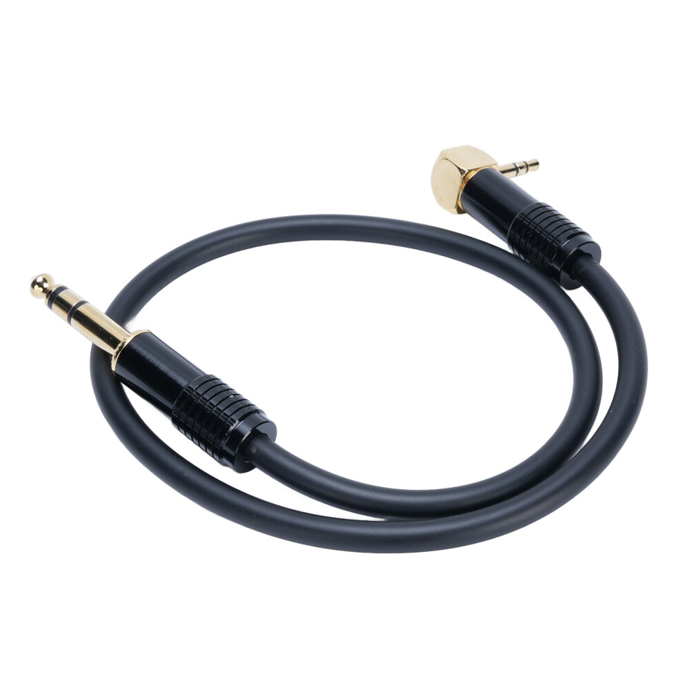 3.5Mm To 6.35Mm Stereo Cable 0.5M For Guitar, Audio, Amp Black 8431364268362