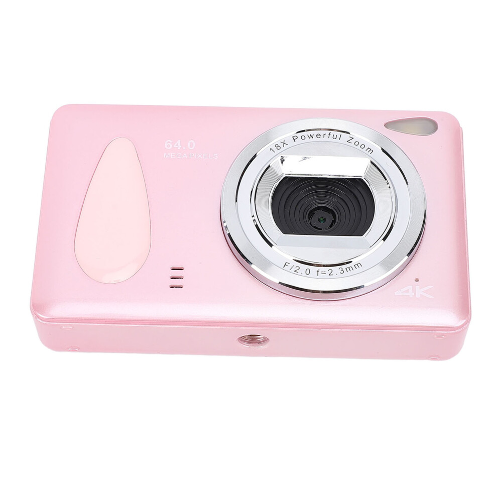 4K 64Mp Digital Camera 18X Zoom 2.8In For Travel Pink 3431364267070