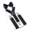 2pcsAdjustable Elastic Suspenders Comfortable Shoulder-Black 1