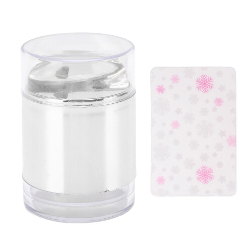 Nagelkunst-Stamper-Set - Doppelkopfstamper, Jelly, Silber 1