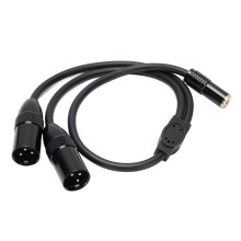 Dual XLR auf 6,35-mm Stereo-Splitterkabel 0,5 m Schwarz