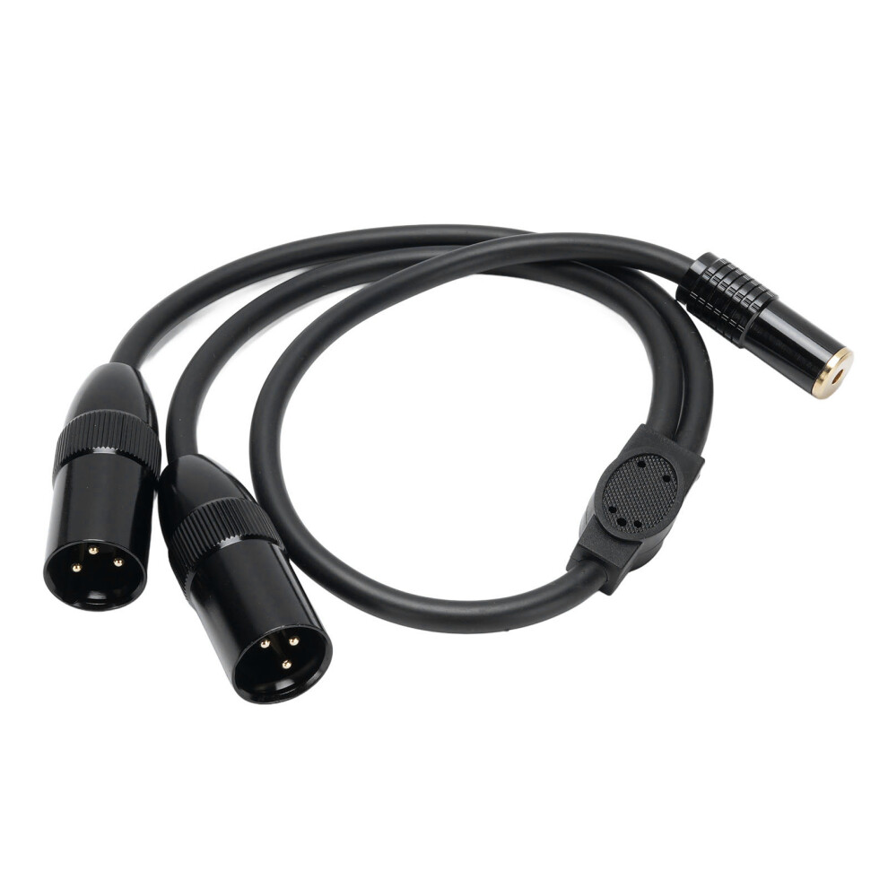 Dual Xlr To 6.35Mm Stereo Splitter Cable 1.6Ft Black 6931364268222
