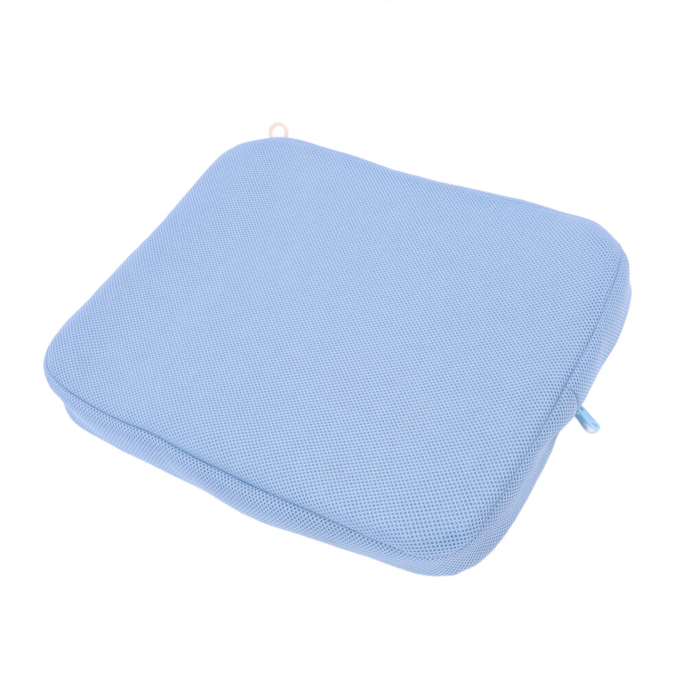 Blue Breathable Shower Seat Cushion, Support, Washable, 6x33x41cm
