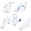Elegant Solid Color White Adjustable Zippers-childrens tie 4