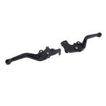 Adjustable CNC Aluminum Motorcycle Short Brake Clutch Levers for Scrambler 400X 2023-2025 Black
