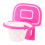 Basketballrahmen-Eigelbtrenner - rosa Kunststoff 1