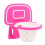 Basketballrahmen-Eigelbtrenner - rosa Kunststoff 3