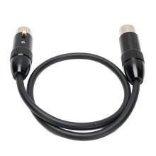 XLR weiblich-weiblich Kabel 0,5 m 3-Pin abgeschirmt schwarz