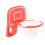 Basketball-Rahmen-Eigelbtrenner – roter Kunststoff 12