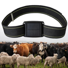 Waterproof GPS Animal Tracker Solar Powered Cattle Locator Device With Anti Theft Vibration Alarm Onepiece