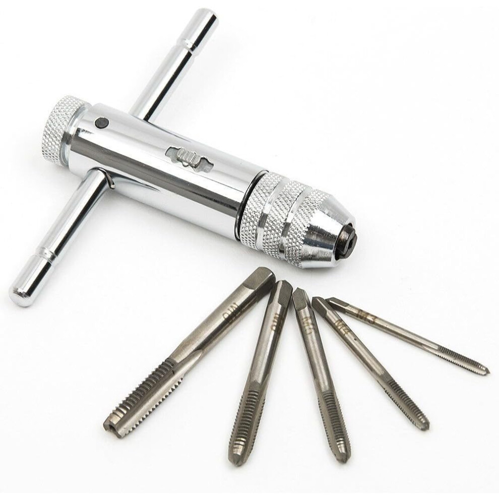 Tap Wrench With Ratchet, Adjustable T-Bar For Enhanced Grip, Excellent Alloy Steel Materials Ensure Durability, Wide Application In Industry And Life 9094122774360
