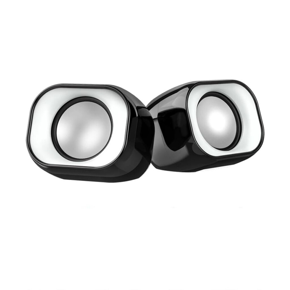 Multimedia Speaker Mini Stereo Surround Sound Tri Band Equalization For Laptop Desktop Tv Light/Grey 9105992455171