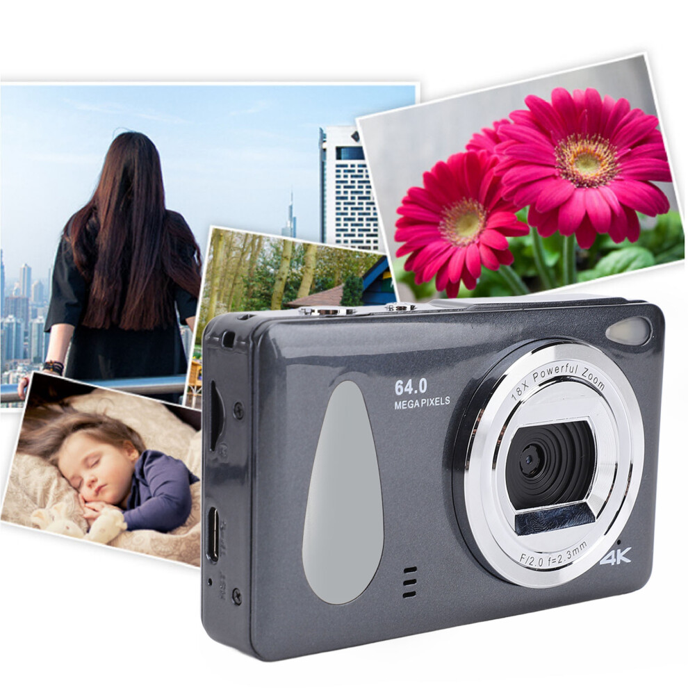 4K 64Mp Digital Camera 18X Zoom 2.8" Screen Dark/Gray 3721364267065