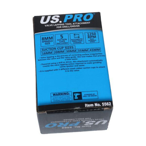 us pro US PRO Tools Valve Lapping Tool Attachment for Drill/Driver with 5 Cups 5562 2