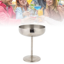304 Stainless Steel Cocktail Cup 300ml Shatterproof Insulated Metal Wine Glass