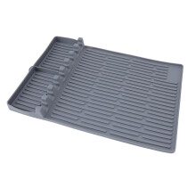 Silicone Grill Mat Heatproof Spatula Mat Side Shelf Grill Pad Grey