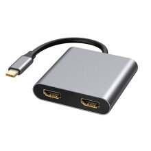 USB C Docking Station 2 In 1 Dual 4K 60Hz Outputs With USB 3.0 Hubs For Laptop