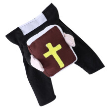 Pet Halloween Priest Costume Polyester Fabric Fun Stand Up-XL